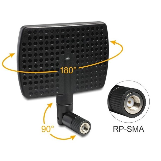 WLAN Antenne IEEE 802.11 ac/a/h/b/g/n mit SMA-RP (m) Stecker - 5-7 dBi