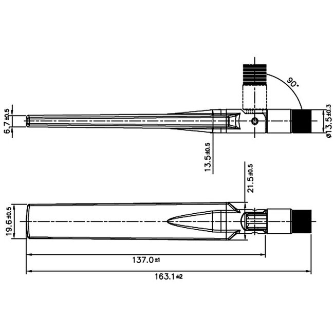 LTE (4G) Antenne - Omnidirektional - SMA (m) - 1-4 dBi / Schwarz