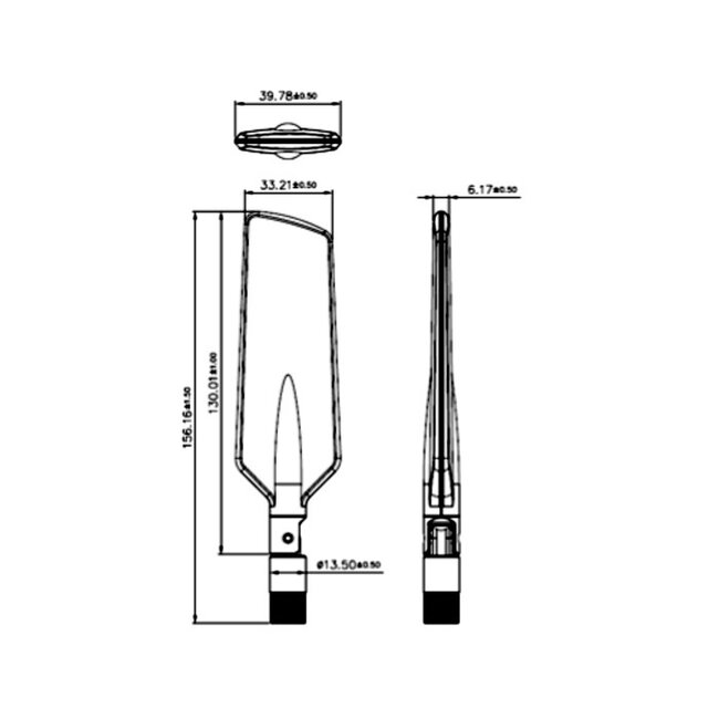 LTE (4G) Antenne - Omnidirektional - SMA (m) - 0,5-3 dBi / Schwarz