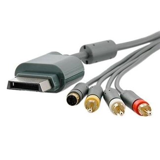 Dolphix Composite- und S-VHS AV-Kabel für XBOX 360 - 1,5 Meter