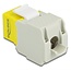 UTP CAT6 Gigabit Keystone Modul RJ45 - LSA (werkzeuglos) / Gelb/Grau