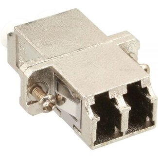 InLine LC Duplex (v) - LC Duplex (v) LWL Metall Einbaustecker - Multimode