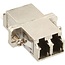 LC Duplex (v) - LC Duplex (v) LWL Metall Einbaustecker - Multimode