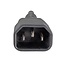 C13 (rechtswinklig/links) - C14 Stromkabel für UPS/PDU - 3x 0,75mm² / schwarz - 0,30 m