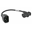 C13 (rechtswinklig) - C14 Stromkabel für UPS/PDU - 3x 0,75mm² / Schwarz - 0,30 m