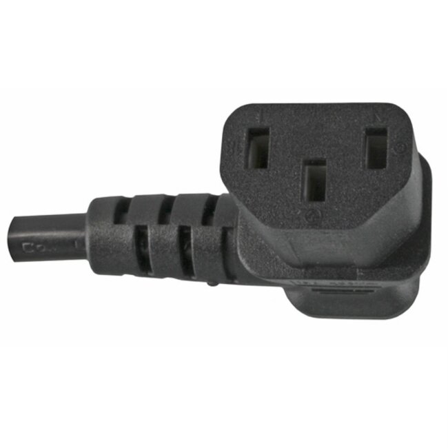 C13 (rechtswinklig) - C14 Stromkabel für UPS/PDU - 3x 0,75mm² / Schwarz - 0,30 m
