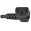 C13 (rechtswinklig) - C14 Stromkabel für UPS/PDU - 3x 0,75mm² / Schwarz - 0,30 m