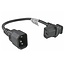 C13 (rechtswinklig/oben) - C14 Stromkabel für UPS/PDU - 3x 0,75mm² / schwarz - 0,30 m
