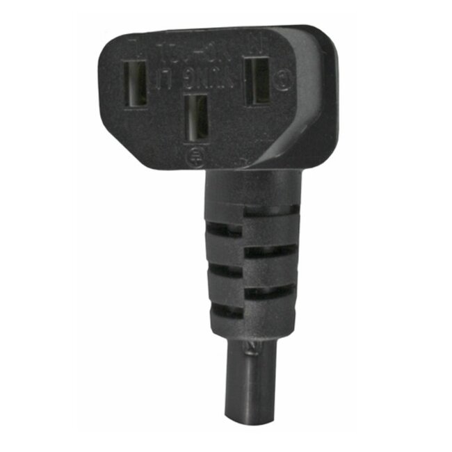 C13 (abgewinkelt/unten) - C14 Stromkabel für UPS/PDU - 3x 0,75mm² / schwarz - 0,30 m