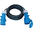 Camping Stromkabel CEE 3-polig (m) - CEE 3-polig (w) - 3x1,5mm² - 10m schwarz