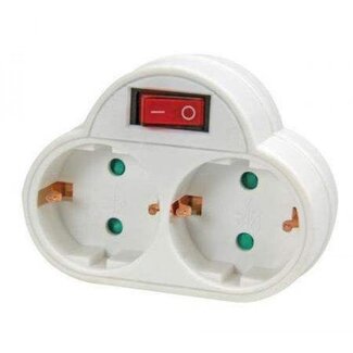 Bellson Durchgangsstecker mit Schalter - 2 Kontakte