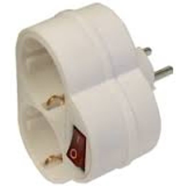 Durchgangsstecker mit Schalter - 2 Kontakte