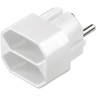 Goobay Durchgangsstecker - 2 Kontakte - Weiß