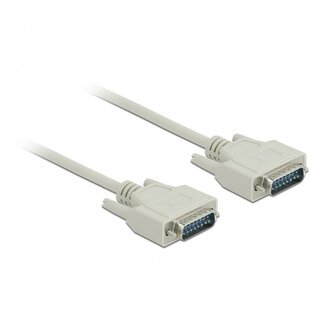 DeLOCK Gameport-Kabel 15-pol SUB-D, verzinnte Kupferleiter, beige, 2 Meter