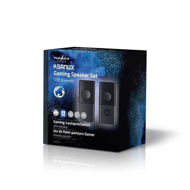 Nedis Gaming KSANUX 2.0 PC-Lautsprecher Set 18W