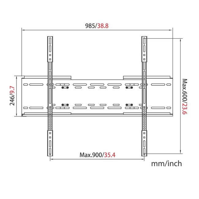 My Wall Wandhalterung für Bildschirme bis 100 Zoll / fest