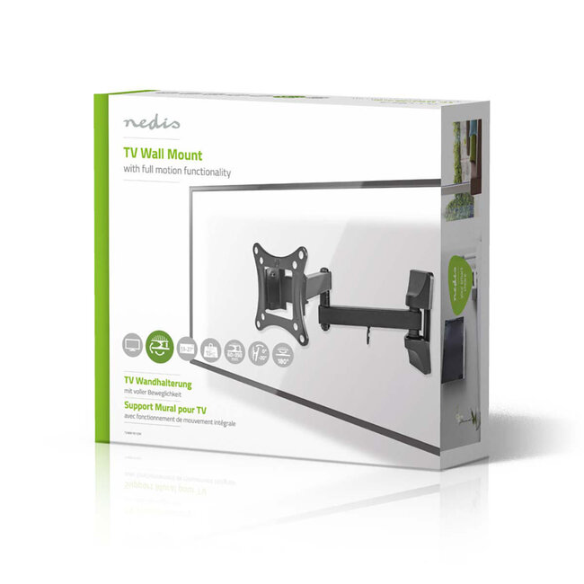 Nedis Wandhalterung für Bildschirme bis 27 Zoll / Full Motion (3 Drehpunkte)