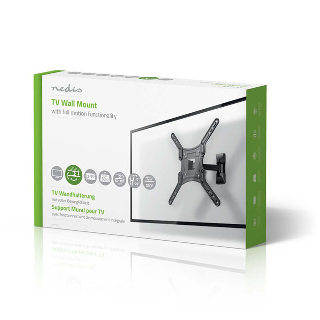 Nedis Full-Motion Wandhalterung für Bildschirme bis 55 Zoll (2 Drehpunkte)