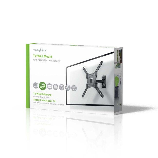 Nedis Full-Motion Wandhalterung für Bildschirme bis 70 Zoll (2 Drehpunkte)