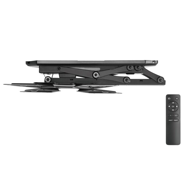 My Wall Deckenhalterung klappbar motorisiert für Bildschirme bis 55 Zoll, schwarz, mit Fernbedienung