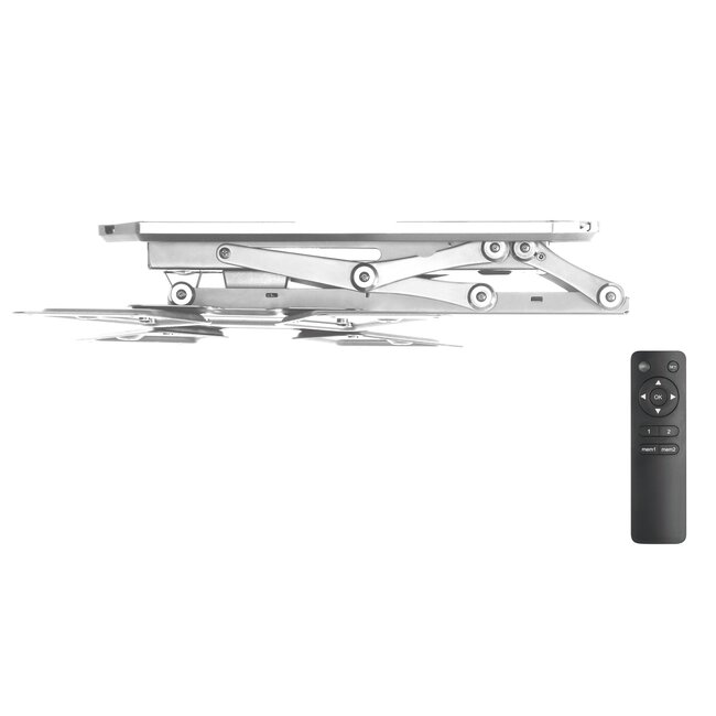 My Wall Deckenhalterung für Bildschirme bis 55 Zoll / klappbar mit Motor (Fernbedienung) / weiß
