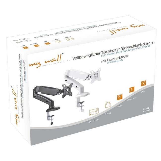 My Wall Monitorhalterung bis 32 Zoll / interaktiv / schwarz