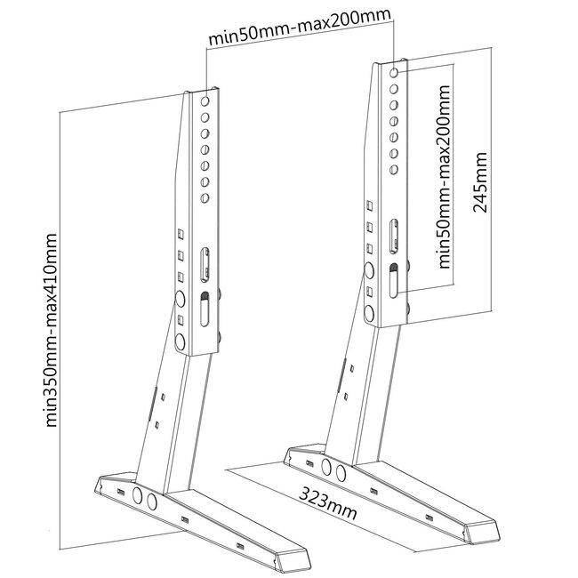 My Wall Tischständer für Bildschirme bis 37 Zoll / Schwarz