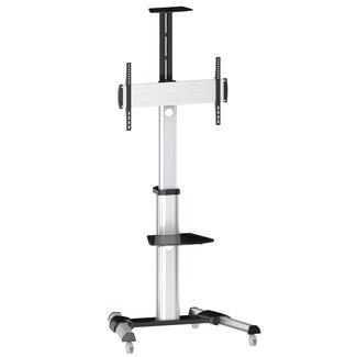 My Wall My Wall Professioneller mobiler Bodenständer mit Ablage und Kamerahalterung für Bildschirme bis 70 Zoll