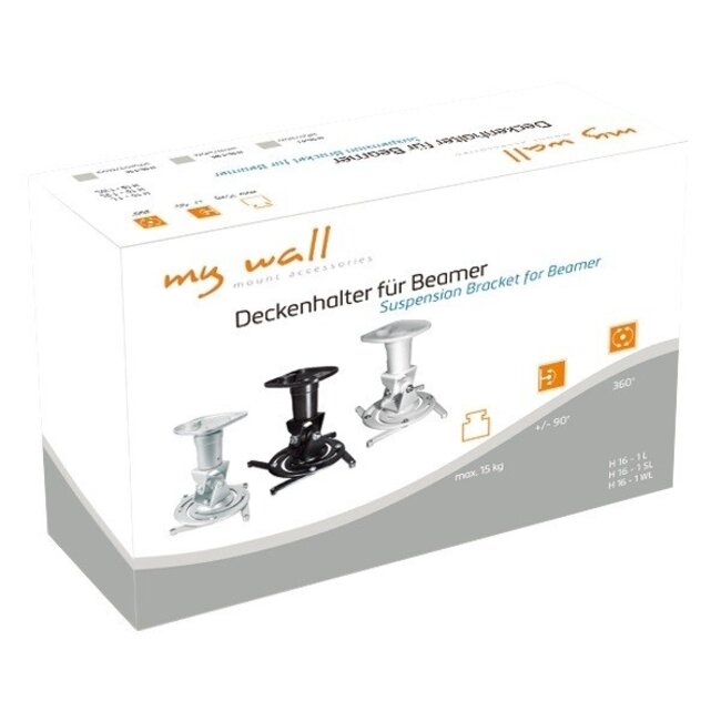 My Wall Deckenhalterung für Projektoren niedrige Decken - 22,5 cm / weiß
