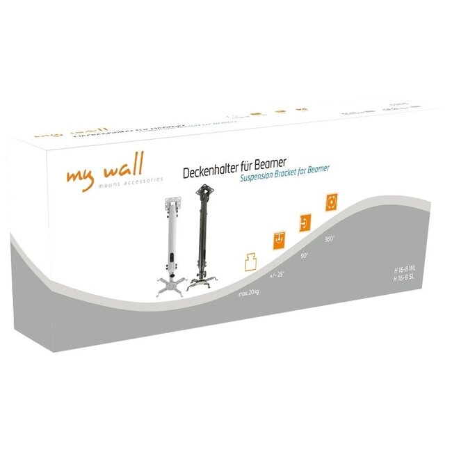 My Wall Deckenhalterung für Projektoren hohe Decken - 49-69 cm / weiß
