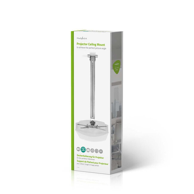 Nedis Deckenhalterung für Projektoren - ausziehbar (55-100 cm) / Silber