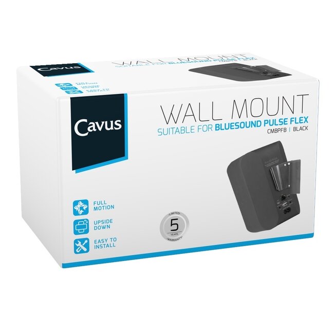Cavus Premium Wandhalterung für Bluesound Pulse Flex & Flex 2i / Schwarz