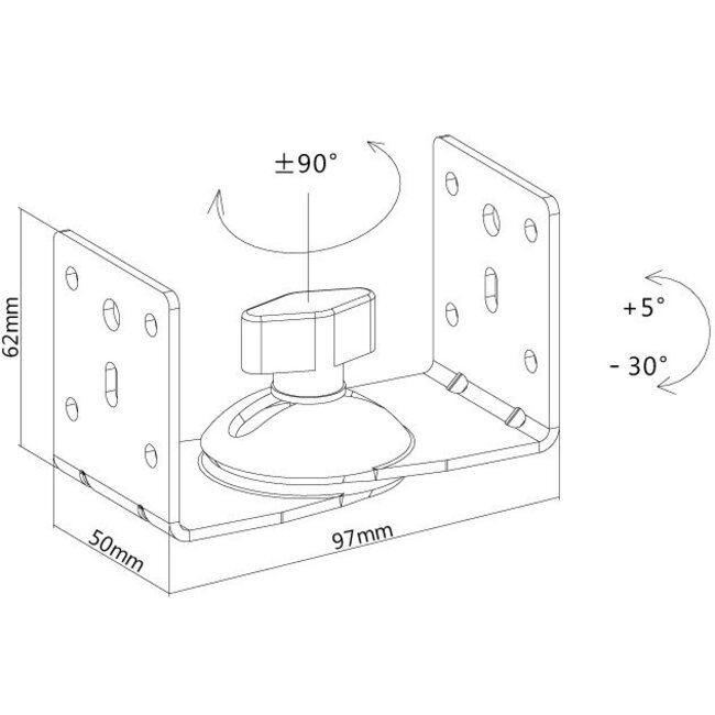 Multibrackets Lautsprecher-Wandhalterung Set für kleine Lautsprecher - bis 5 kg / Weiß