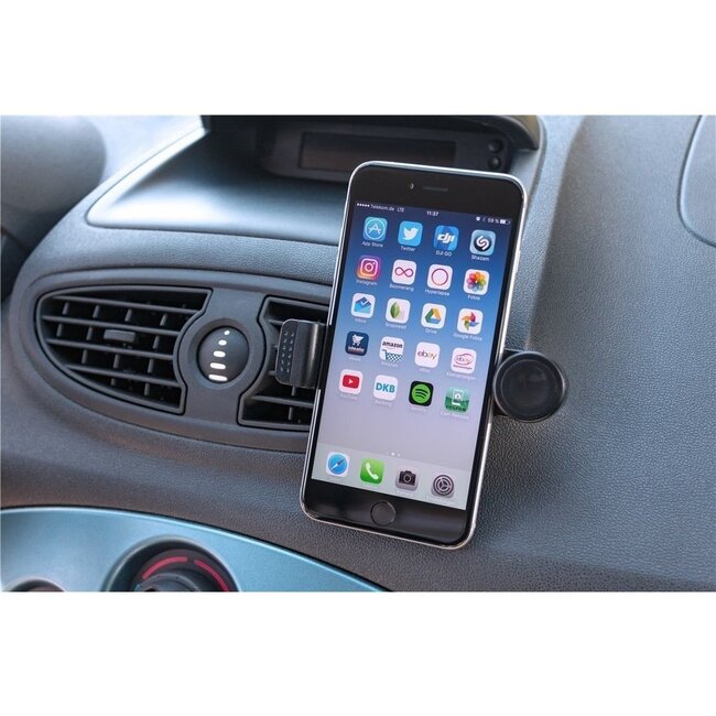 Goobay Auto-Luftauslasshalterung mit Klemme für Smartphones, Schwarz