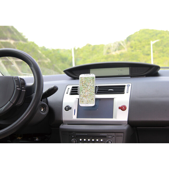 Gembird Auto-Luftauslasshalter mit Klemme für Smartphones und Flaschen / Schwarz