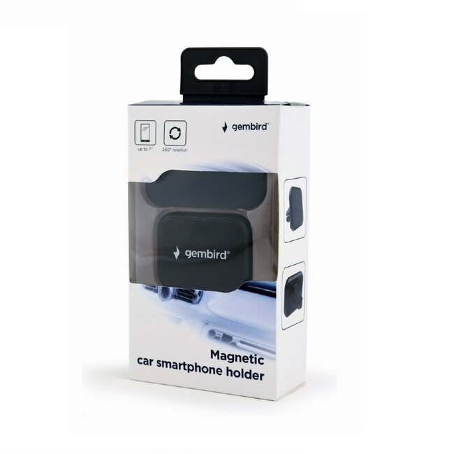 Gembird Auto-Luftgitterhalter mit Magnet für Smartphones, Schwarz