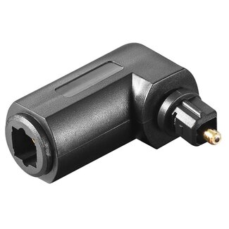 MaxTrack Winkelbarer digitaler Toslink Audioadapter, schwarz