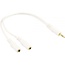 3,5mm Stereo Audio Splitter vergoldet/weiß - 0,15m