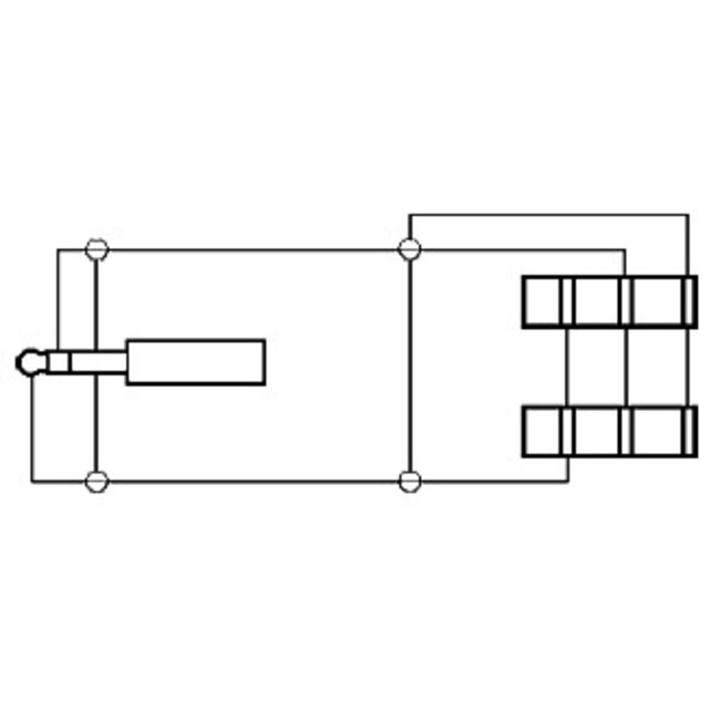 3,5mm Stereo Audio Splitter vergoldet/weiß - 0,15m