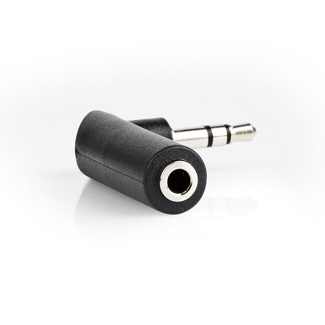 3,5mm Stereo Winkelklinkenadapter / Schwarz