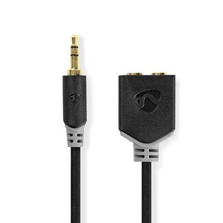 Nedis Nedis 3,5mm Stereo Audio Splitter Kabel Schwarz - 0,20 m