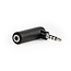3,5mm 4-poliger Winkel Stereo Audio/Video Adapter Schwarz