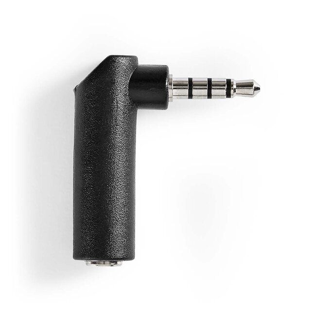 3,5mm 4-poliger Winkel Stereo Audio/Video Adapter Schwarz