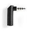 3,5mm 4-poliger Winkel Stereo Audio/Video Adapter Schwarz