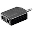3,5mm Klinke (m) auf 2x 6,35mm Klinke (w) Stereo Audio Adapter Splitter