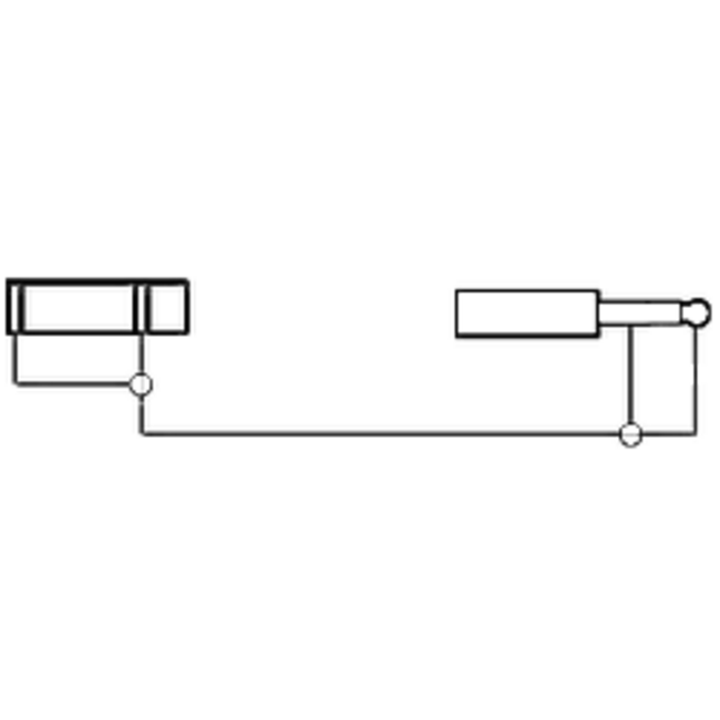 6,35mm Mono Klinkenstecker (m) auf 3,5mm Mono Klinkenbuchse (w) Adapter