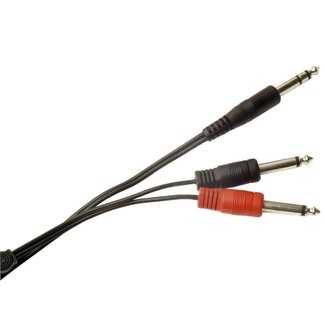 Electrovision 6,35mm Stereo-Klinke (m) auf 2x 6,35mm Mono-Klinke (m) Kabel - 2m