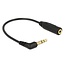 3,5mm Winkelklinke (m) auf 2,5mm Klinke (w) Adapter - 0,15 m