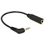 2,5mm Klinke 3-polig (m) - 3,5mm Klinke 4-polig (w) Adapter - 0,15m