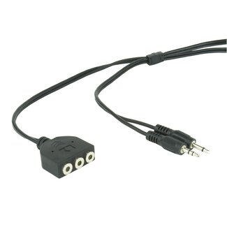 Gembird 3,5mm Klinkenverlängerung mit Splitter für Mikrofon, Kopfhörer und Lautsprecher - 1 Meter